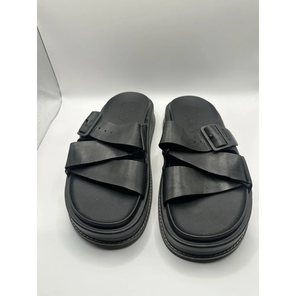 Chaco Women's Townes Slide Midform Sandals Black Womens 8